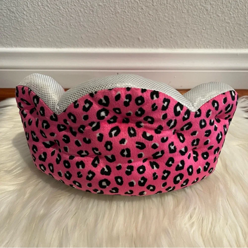 Justice Royal Plush Pet Bed Pink & Black Cheetah Print for 18” Dolls - No Cat